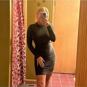 Elegant Black Long Sleeve Dress